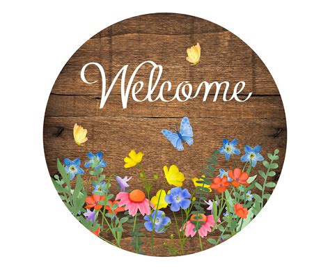 Welcome Wreath Sign Wreath Center Floral Wreath Sign Wreath | Etsy