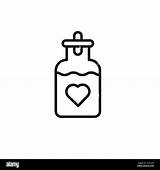 Love Elixir icon Logo Sign Vector outline In Black And White color  sketch template