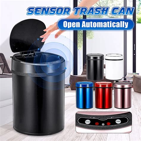 8L/2.1 Gallon Quick Sensing Electronic Smart Motion Sensor Dustbin Stainless Steel Automatic ...