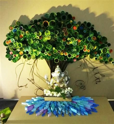 Ganpati Decoration Ideas At Home With Paper Flowers | Billingsblessingbags.org
