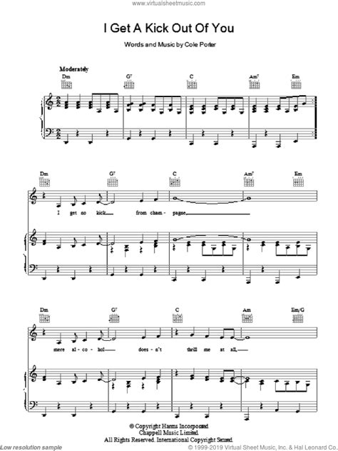 I Get A Kick Out Of You sheet music for voice, piano or guitar v2