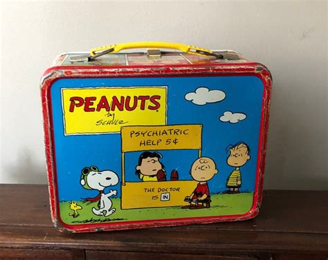 Vintage 1970's Peanuts Lunch Box, Collectable and Cute Classic Kids ...