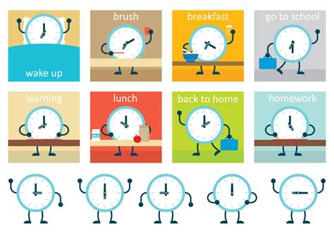 Vector Clock Schedule - Download Free Vector Art, Stock Graphics & Images