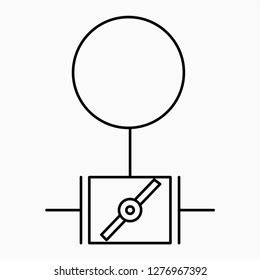 Outline Motor Damper Symbol Vector Icon Stock Vector (Royalty Free) 1276967392 | Shutterstock