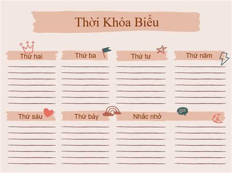 30+ mẫu trang trí thời khoá biểu đẹp, tạo hứng thú học tập ...