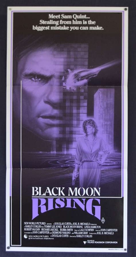 All About Movies - Black Moon Rising Movie Poster Original Daybill 1986 ...