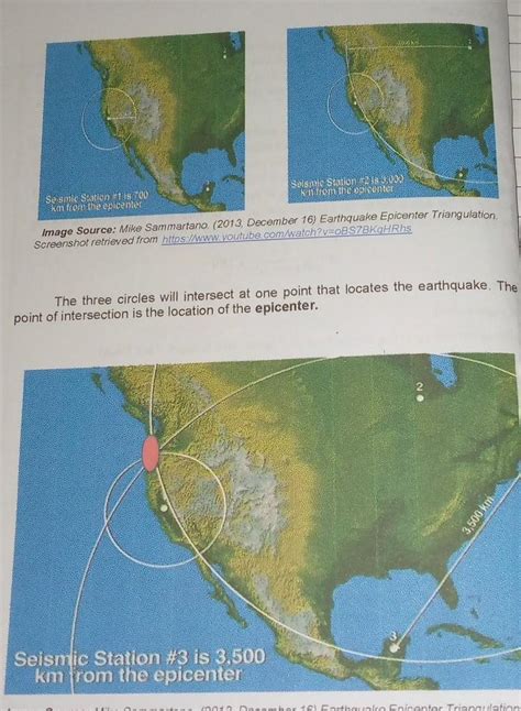 locate the epicenter of an earthquake using the triangulation method ...