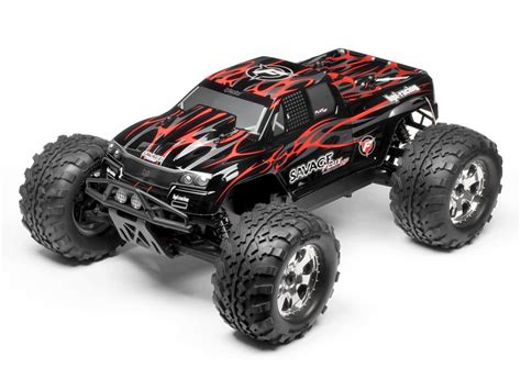 #102219 SAVAGE FLUX HP GT-2 PAINTED BODY (BLACK/GRAY/RED)