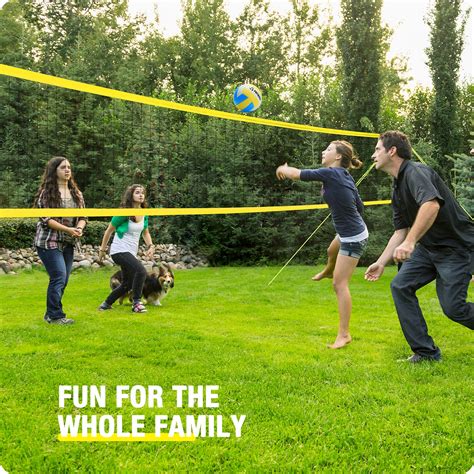 Professional Outdoor Volleyball Net Set with Adjustable Height Poles w ...