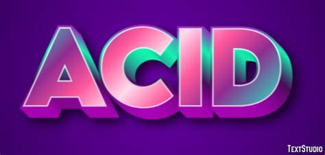 Acid Text Effect and Logo Design Word