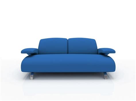 Premium Photo | Blue modern sofa on white background insulated 3d