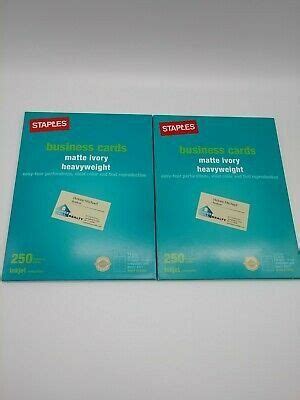 Staples Tent Cards Templates New Lot Of 2 Staples Inkjet Business Cards ...