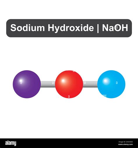 Sodium hydroxide molecular model Stock Vector Images - Alamy