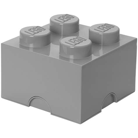 LEGO Storage Brick 4 - Medium Stone Grey | IWOOT