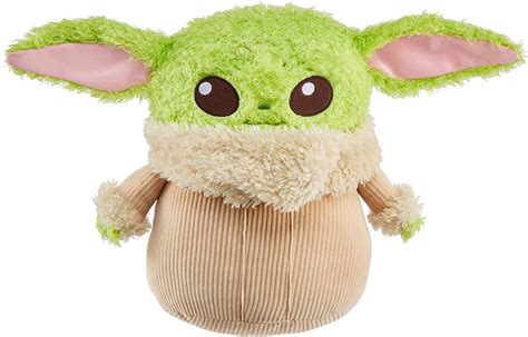 Star Wars Toys, Grogu Plush Figure, Soft 'n Fuzzy, Push Hand for Sound ...