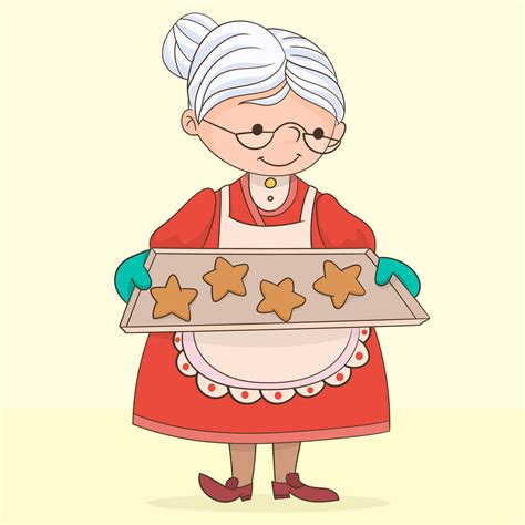 Grandma Baking Clipart