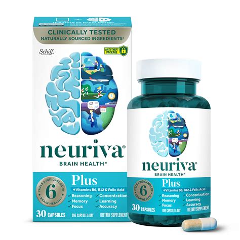 Buy NEURIVA Plus Brain Supplement for Memory and Focus Clinically Tested Nootropics for ...