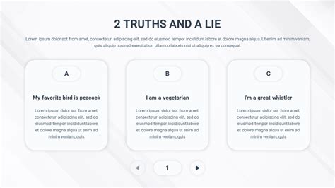 Free Interactive Two Truths and a Lie PowerPoint Template