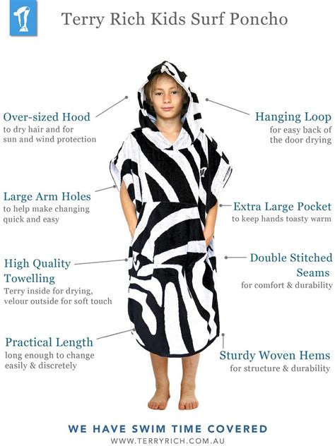 Surf Poncho Changing Robe | Poncho, Changing robe, Kids poncho