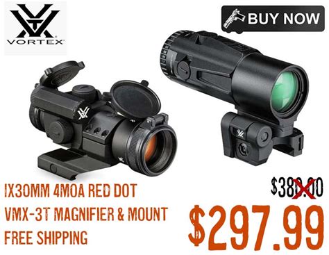 Vortex Strikefire II 1x30mm Red Dot & VMX-3T Magnifier +Mount $297.99