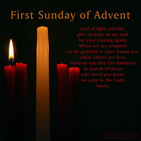 Prayer for the First Sunday of Advent. | First sunday of advent, Advent prayers, Advent candles