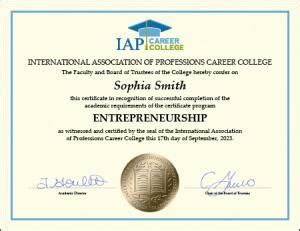 Entrepreneurship Certificate Course Online