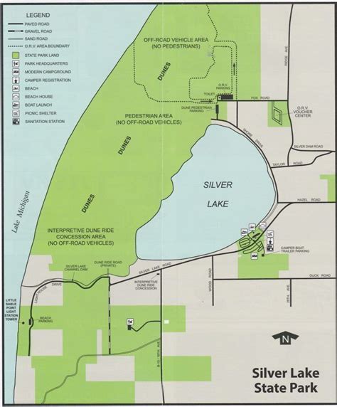 Silver Lake State Park Map | State parks, Michigan beach vacations, Michigan state parks