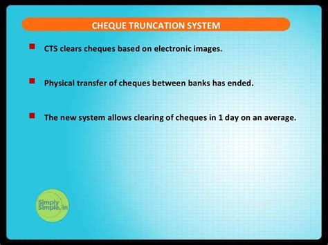 Understanding Cheque Truncation System (CTS)