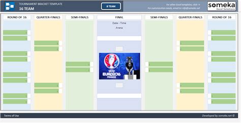 Tournament Bracket Generator Excel Template - Free Bracket Maker