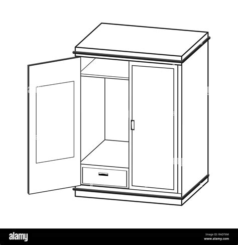 Cupboard Black And White Clipart