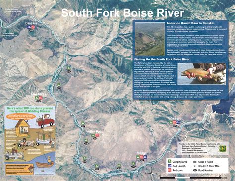 South Fork Boise River Map - Danskin Idaho • mappery