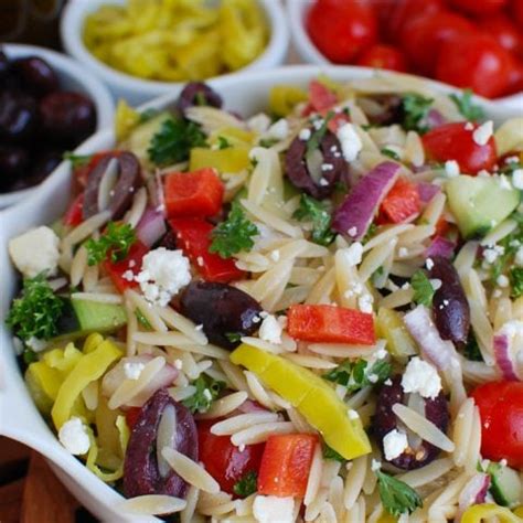 Greek Orzo Pasta Salad - A Cedar Spoon