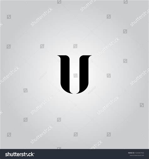 U Letter Logo Black Letter White Stock Vector (Royalty Free) 1634467555 ...