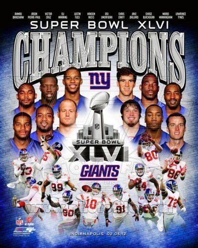 New York Giants - Super Bowl XLVI Champions NFL 8x10 Photo by Super Bowl XLVI. $4.99. Size: 8x10 ...