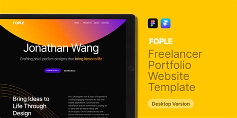 Fople - Framer Portfolio Website Template (Desktop version) | Figma