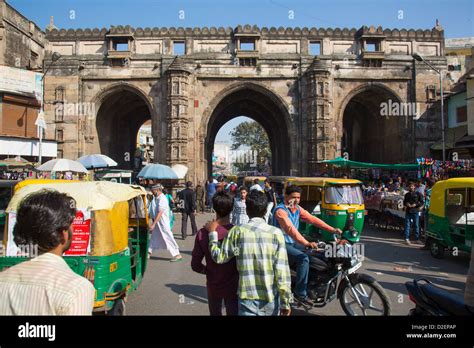 Teen Gate, city walls, Ahmedabad, Gujarat, India Stock Photo - Alamy