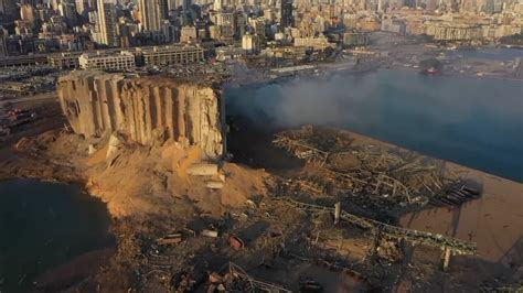 Aerial video shows devastating impact of Beirut explosion - CGTN