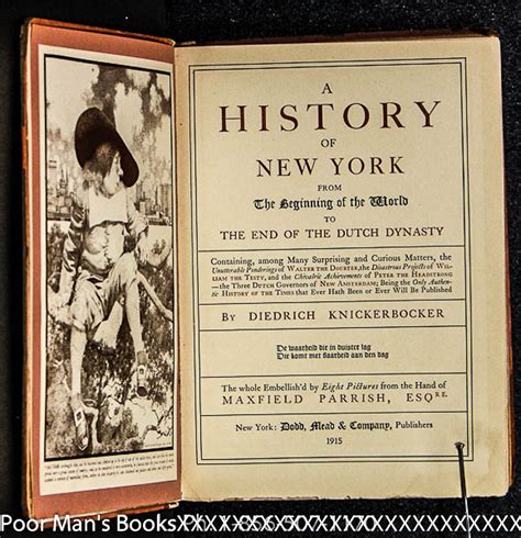 A HISTORY OF NEW YORK FROM THE BEGINNING OF THE WORLD TO THE END OF THE ...