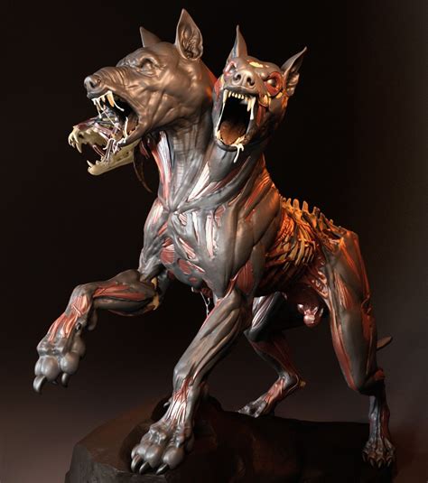 Cerberus, Ranjit Ghosh | Cerberus, Mythical creatures art, Monster concept art