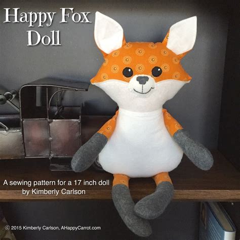 Happy Fox Sewing Pattern Stuffed Fox PDF Fox Doll Plushie - Etsy