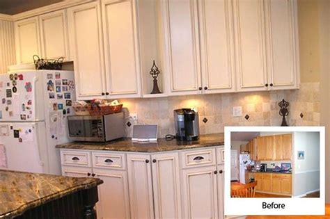 kitchen refacing before and after | White-kitchen-cabinet-refacing ...