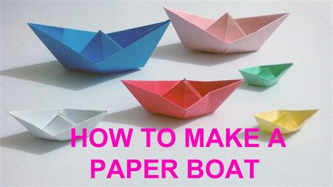 Paper Boat: How To Make A Simple Paper Boat | Craft Times - YouTube