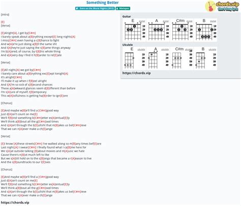 Chord: Something Better - tab, song lyric, sheet, guitar, ukulele ...