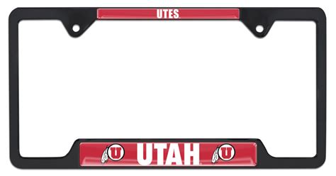 Utah Utes Black License Plate Frame | Elektroplate