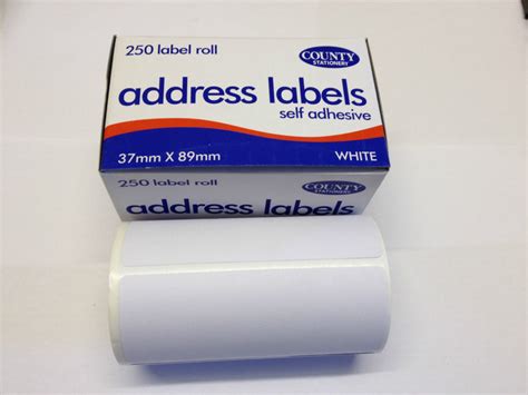 250 Self Adhesive White address Labels Postage Label Roll Sticky Stick County – Shancharan ...