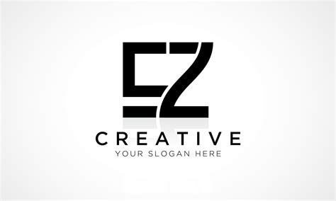 EZ Letter Logo Design Vector Template. Alphabet Initial Letter EZ Logo ...