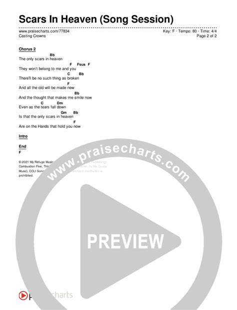 Scars In Heaven (Song Session) Chords PDF (Casting Crowns) - PraiseCharts