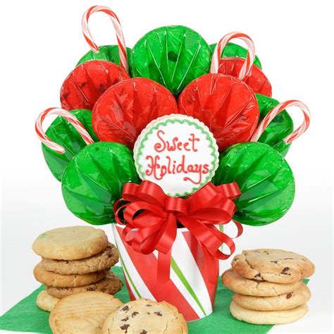 Candy Cane Cookie Bouquet | Unique christmas cookies, Best christmas ...