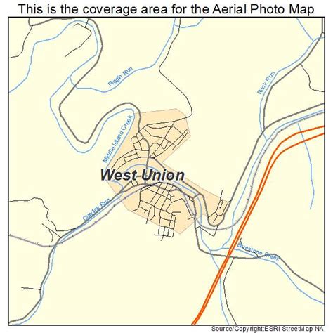 Aerial Photography Map of West Union, WV West Virginia