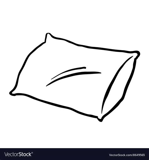 Black and white pillow Royalty Free Vector Image